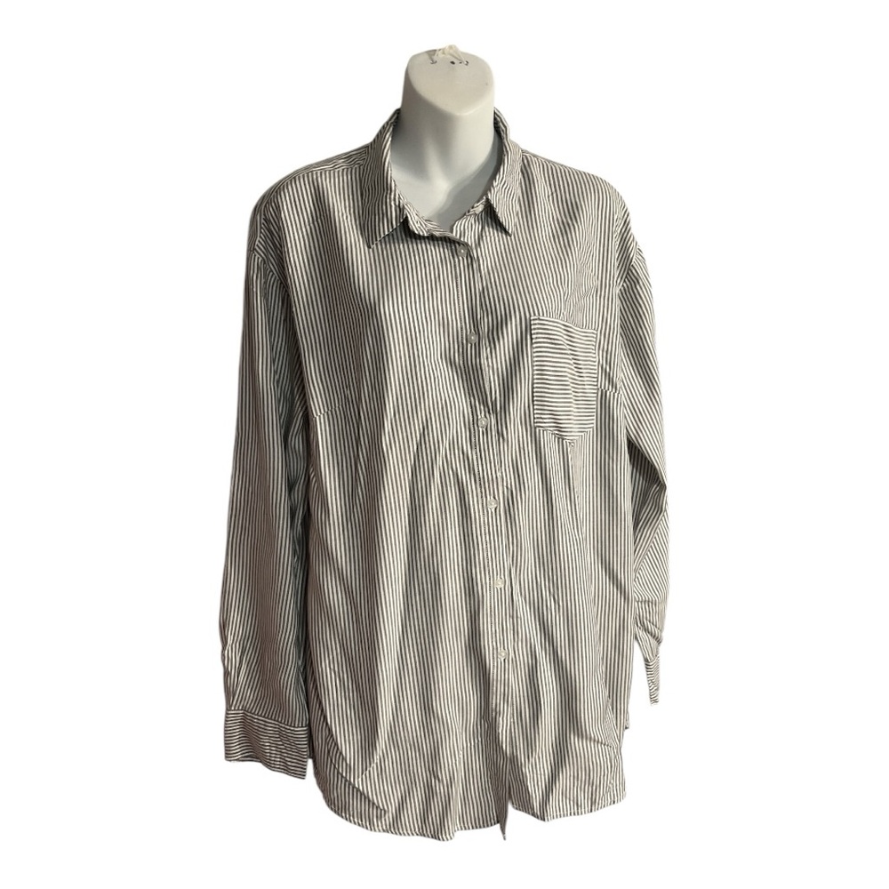 A New Day striped long sleeve blouse size XL